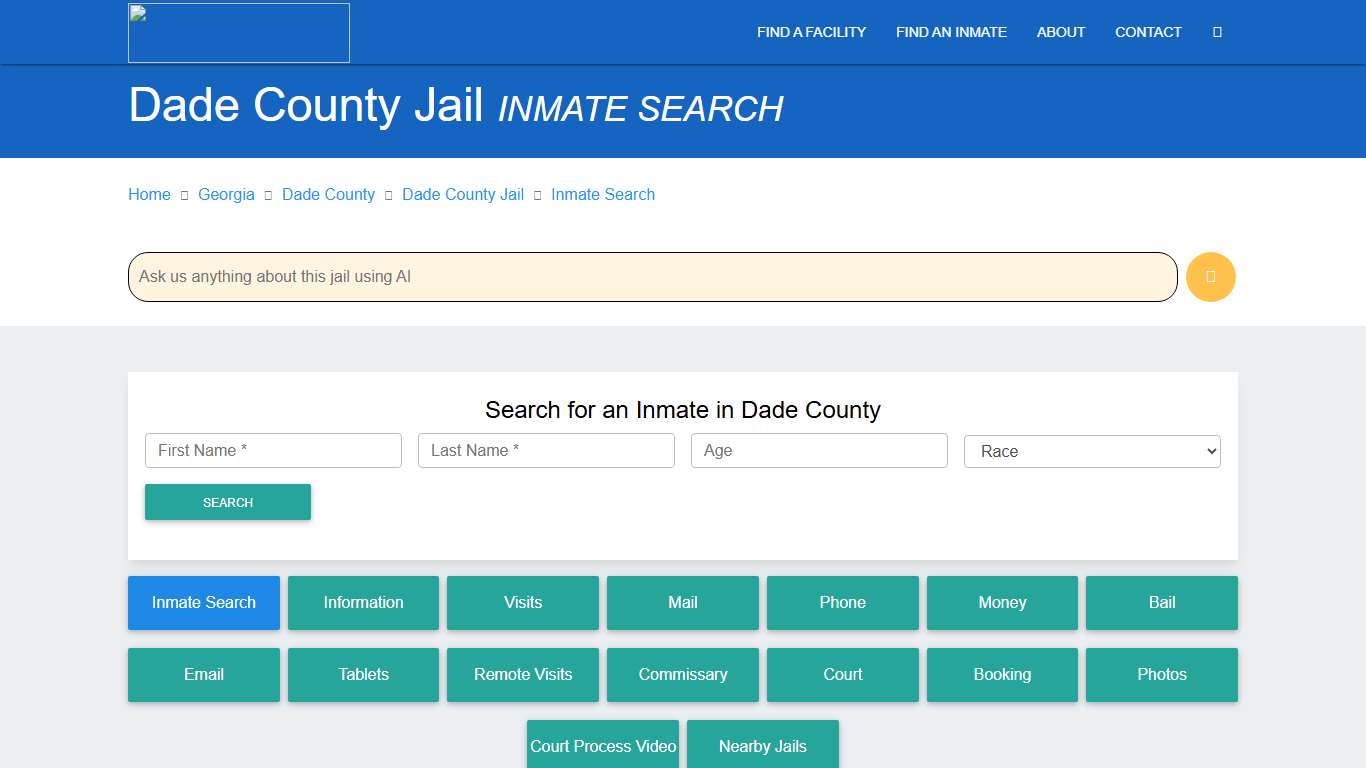 Dade County Inmate Search & Roster Find Inmates GA